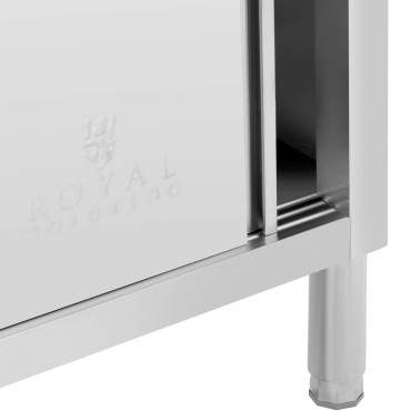 Tabela de gastronomia com armário com aço porta-a-porta 120 x 50 cm a 330 kg