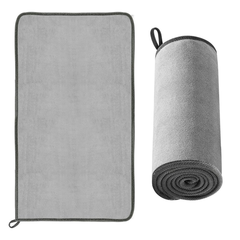 Handduk av mikrofiber för torkning av en mikrofiber 40x80cm grå