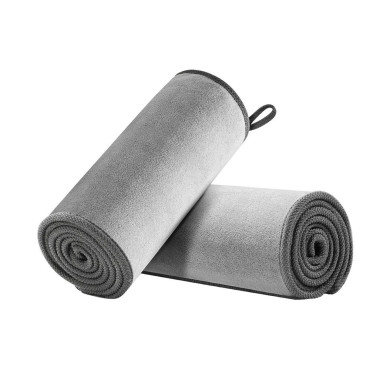 Dvielis, kas izgatavots no mikrošķiedras žāvēšanai mikrošķiedras 40x80cm pelēks