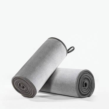 Serviette en microfibre pour séchage d'une microfibre 40x80cm gris