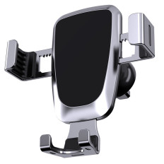 Suporte de carro gravitacional para um smartphone quadriculado de prata