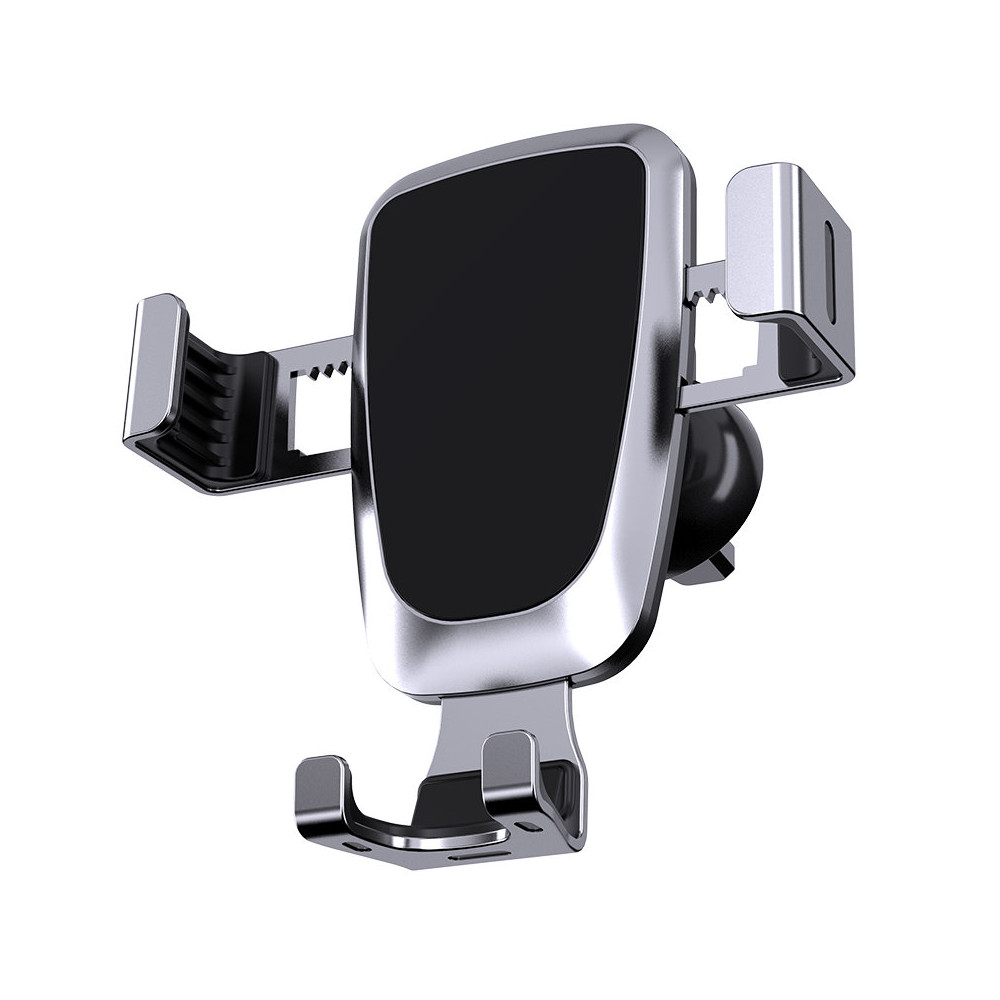 Suporte de carro gravitacional para um smartphone quadriculado de prata