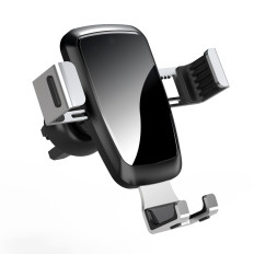 Suporte de carro gravitacional para um smartphone quadriculado de prata
