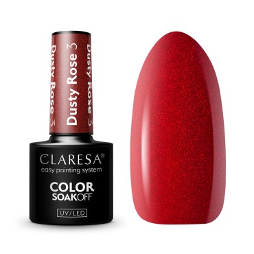 CLARESA hibridni lak za nohte DUSTY ROSE 3 - 5g — skupaj prikazano