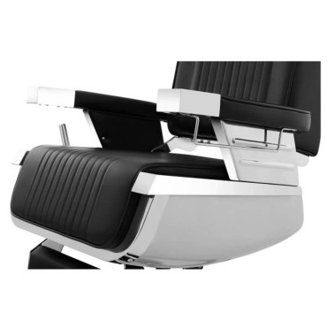 Professionele Barber Barber's fauteuil met een zwenkbare voetenbank Luxuria Physa zwart