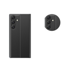 Capa de caso com aba e suporte para Xiaomi Redmi Nota 12 Pro + New Sleep Case Blue