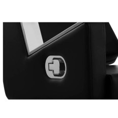 A professional barber barber seat with a swivel swinging turn Physa black