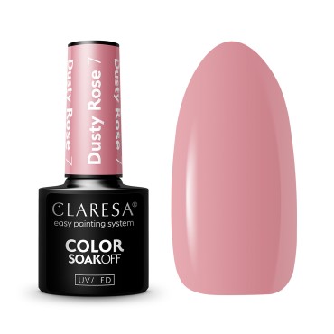 CLARESA Hybridnagellack DUSTY ROSE 7 - 5g — visade föremål tillsammans