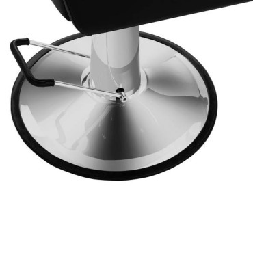A professional barber barber seat with a swivel swinging turn Physa black