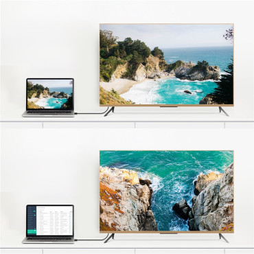 Cable DisplayPort HDR 3D 4K 1M melns kabelis