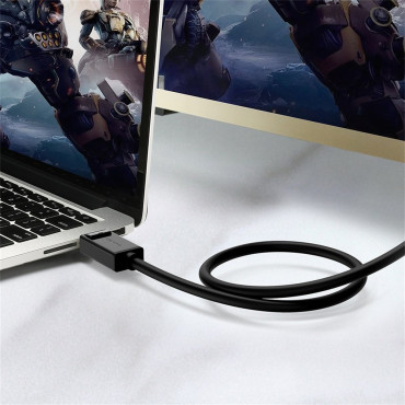 Cable DisplayPort HDR 3D 4K 1M melns kabelis