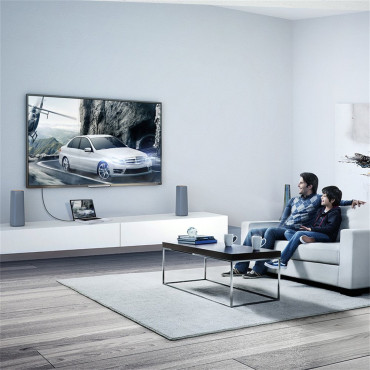 Kabelinė DISPACHPORT HDR 3D 4K 1M juoda kabelis