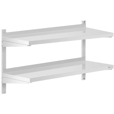 Väggtätning Cateringhylla Dubbel dubbel med justerbart stål 100 x 40 cm