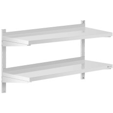 Vægforsegling Catering Hylde Dobbelt Dobbelt med justerbar stål 100 x 40 cm