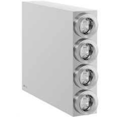Distribuidor para copos descartáveis com 4 dispensadores de aço 81 - 89 mm