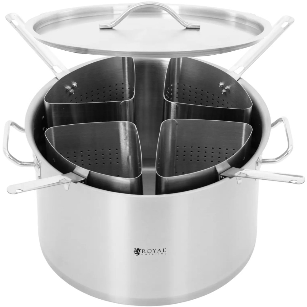 Un pot pour cuire une macro avec 4 inserts de mercredi. 40 cm 31 l