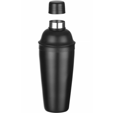Shaker Barmain 3 Delvis för drycker och cocktails Cobbler 0,8 L - Svart