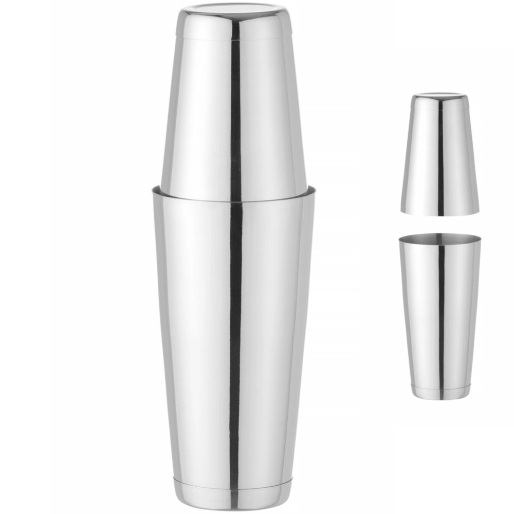 Boston Shaker 2 daļējs dzērieniem kokteiļi alvas uz alvas 0.8 l - sudraba Boston Shaker 2 daļējs dzērieniem kokteiļi alvas uz alvas 0.8 l - sudraba