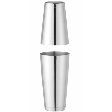 Boston Shaker 2 Partiel pour boissons Cocktails Tin sur Tin 0.8 L - Argent