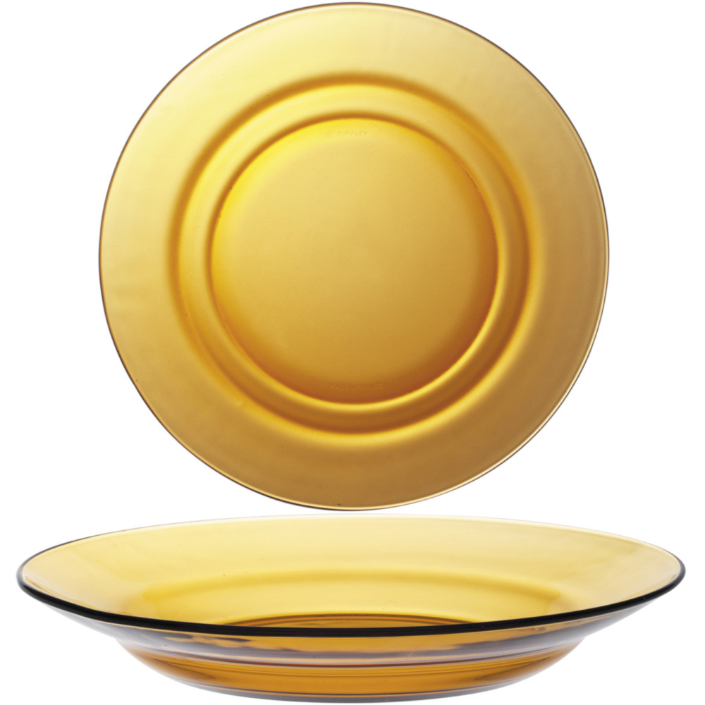 Placa profunda Duralex Lys Âmbar laranja 230 x 35 mm - conjunto de 6 pcs.