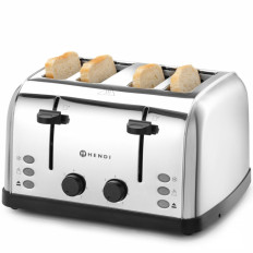 Toaster Sandwich-Toaster für 4 Toast 3-Funktionen 7 Heizungsstufen 1500 W