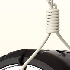 Kabelkabel til iPhone Forstærket SR USB-A - Lyn 5a 1m Beige