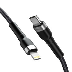 Žica kabela za iPhone USB-C - munje pd 30w 1m crno