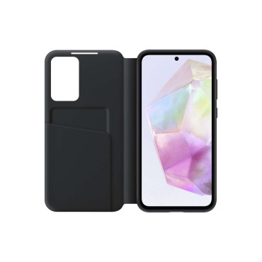 Original Smart View Wallet Wallet Case med Samsung Galaxy A35 Black Flap