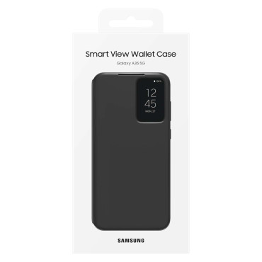 Original Smart View Wallet Wallet Case med Samsung Galaxy A35 Black Flap