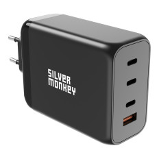 Ισχυρός φορτωτής GAN 200W 3XUSB-C PD USB-A QC 3.0 Μαύρο