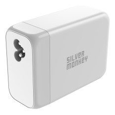 Močan polnilec GAN 200W s 3XUSB-C PD PD USB-A QC 3.0 belem kablom