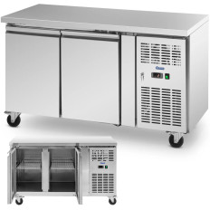 Gastronomische koeltafel op wielen 2 kamers 260 L 136x70x85 cm