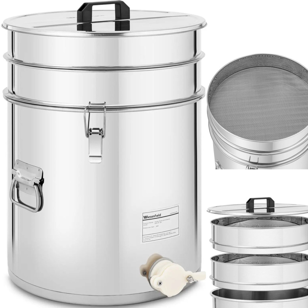 Distrito de miel de miel con tapa de Sitk y válvula de acero 30 l