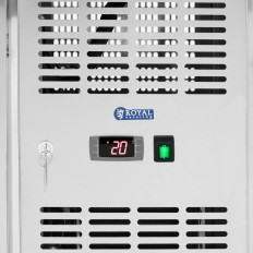 Hűtött asztal állványokkal kerekeken 2 kamrák 260 l 136x70x95 cm