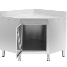 Esquina del gabinete de catering con un acero del bastidor 100 x 100 x 97 cm