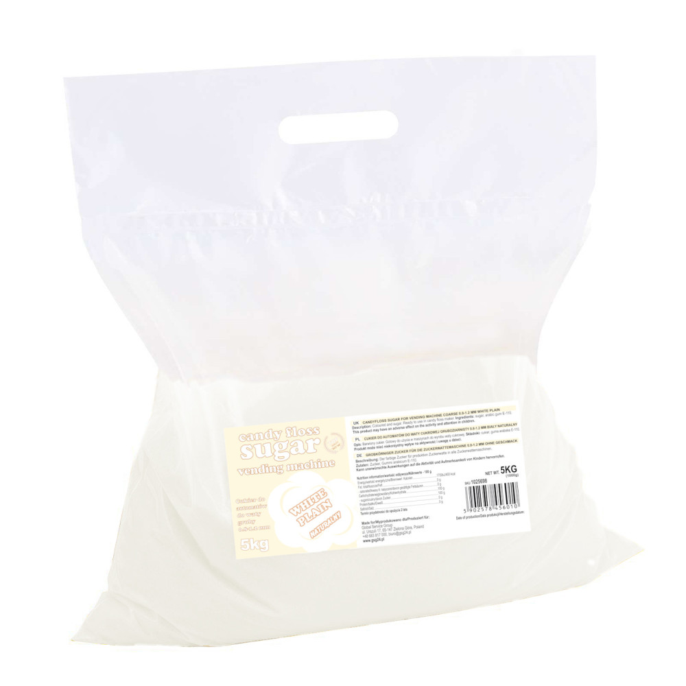 Açúcar para uma granulação de eixo de açúcar 0.8-1.2mm Gosto natural branco 5kg