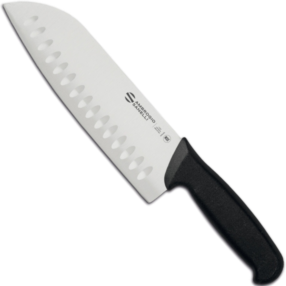 Santoku-mes met balzand-hakkende chopper lengte 200/340 mm