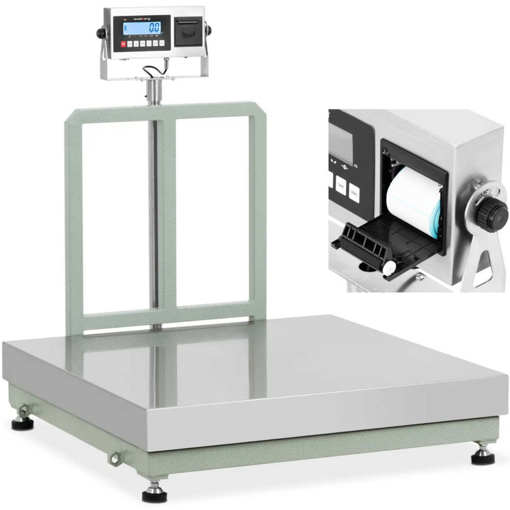 Escala de plataforma con impresora de etiqueta LCD 100 x 100 cm 1000 kg / 100 g