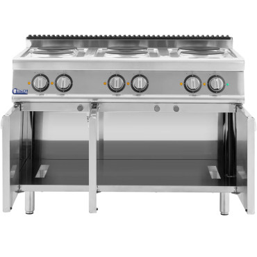 Atskiras elektrinis virtuvė su spintelėmis 6 šildymo dėžės 15.6 kW 400 V