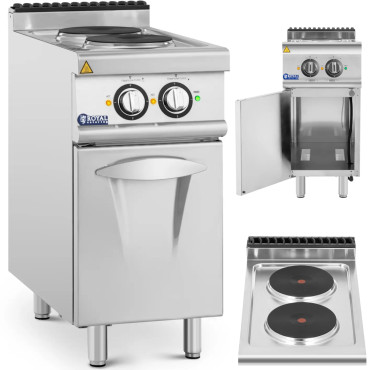 Ελεύθερη ηλεκτρική κουζίνα με ντουλάπι 2 πεδία θέρμανσης 5.2 kW 400 v