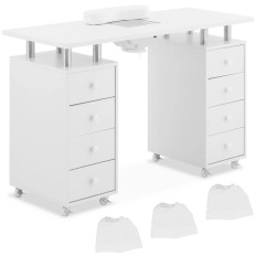 Kozmetikai íróasztal az abszorberű manikűrhez 8 fiók 119 x 45 x 77 cm