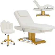 SPA Cosmetic Seating Heated with chair 3 Engines 200 kg Savona - White Gold
