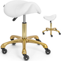 Tabouret à selles sur roues jusqu'à 150 kg York - Or blanc