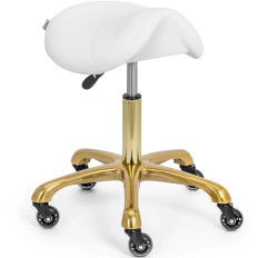 Tabouret à selles sur roues jusqu'à 150 kg York - Or blanc