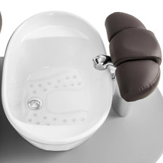 Sièges cosmétiques assises pour pédicure avec plateau de douche électrique Bogota - marron
