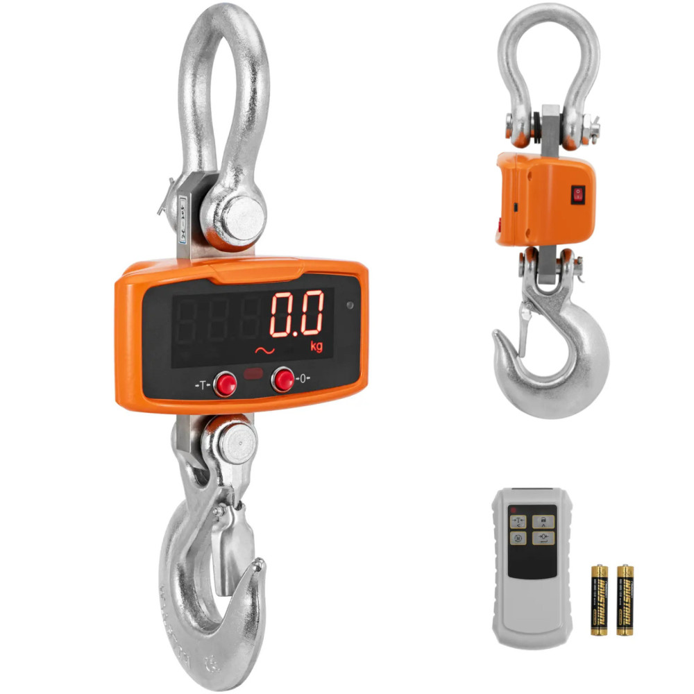 Sandėliuotas sandėliavimo kablys su LED nuotolinio valdymo pultu 2000 kg / 1 kg