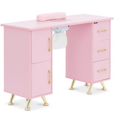 Bureau cosmétique avec capture avec une capture 120 x 45 x 80 cm - or rose