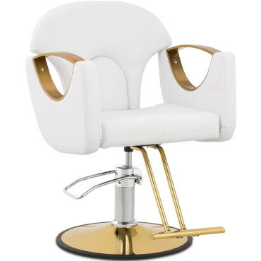 Barbersski frisør med Barton's Footstool - Hvit