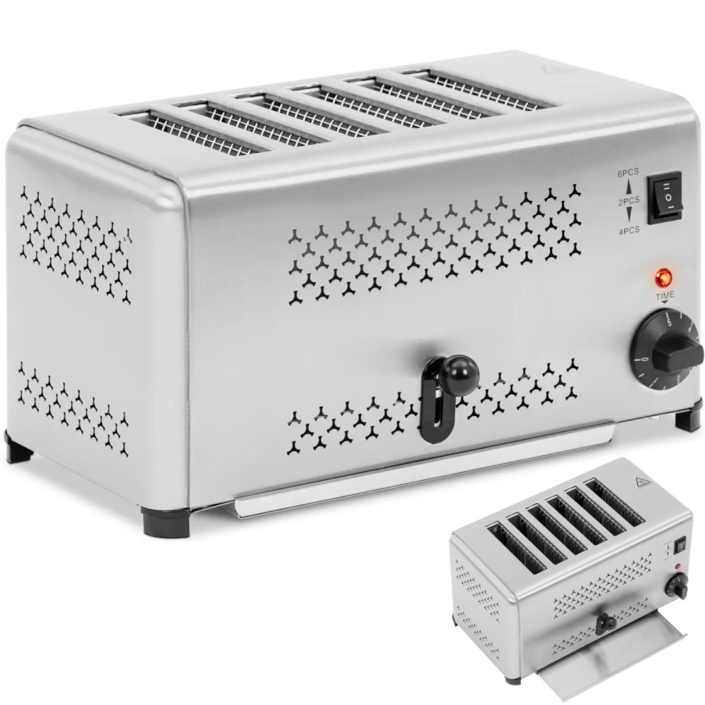 Toaster Sandwich Toaster za kruh za 6 nebo 2500 W