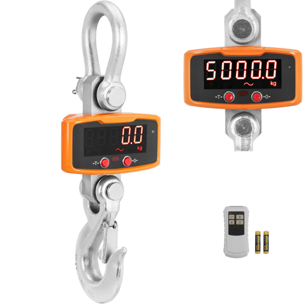 POWHOUSED WARHOUSING HOOK med LED fjernbetjening 5000 kg / 2 kg